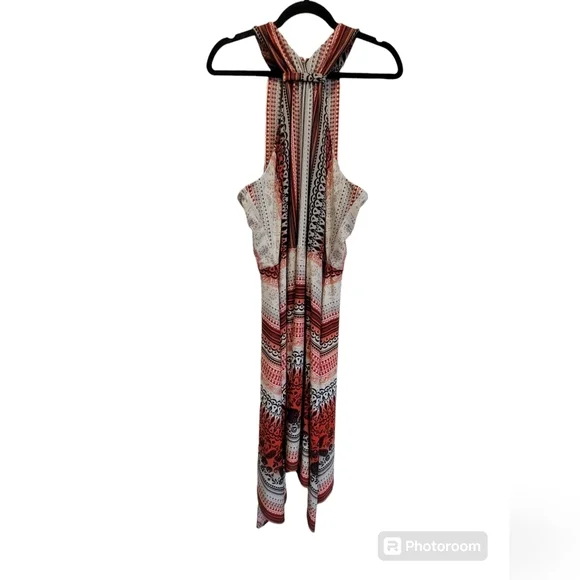 CATO Sz XL Geometric Sleeveless Open Back Midi Dress - Picture 1 of 8